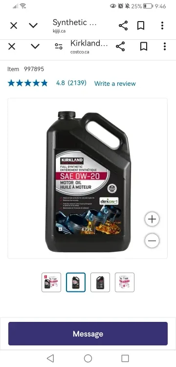 synthetic oil 0w 20 thumbnail