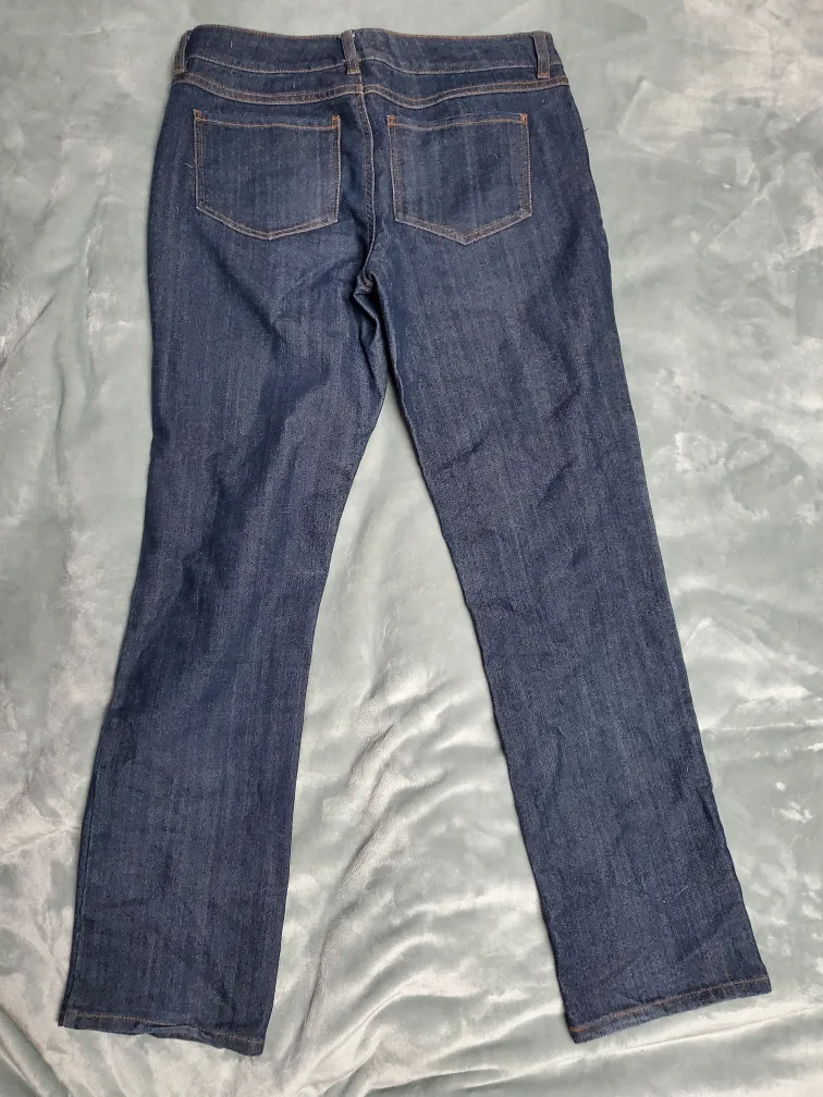 Alfred Sung dark wash straight leg jeans image indicator(2)