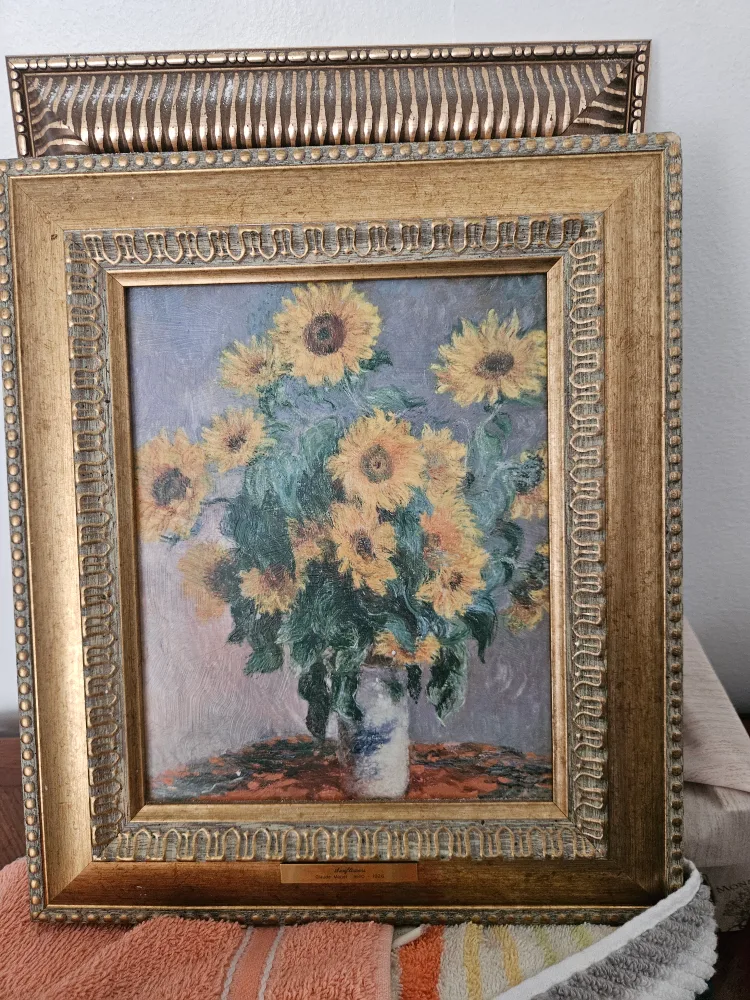Claude Monet Sunflowers Framed Print thumbnail