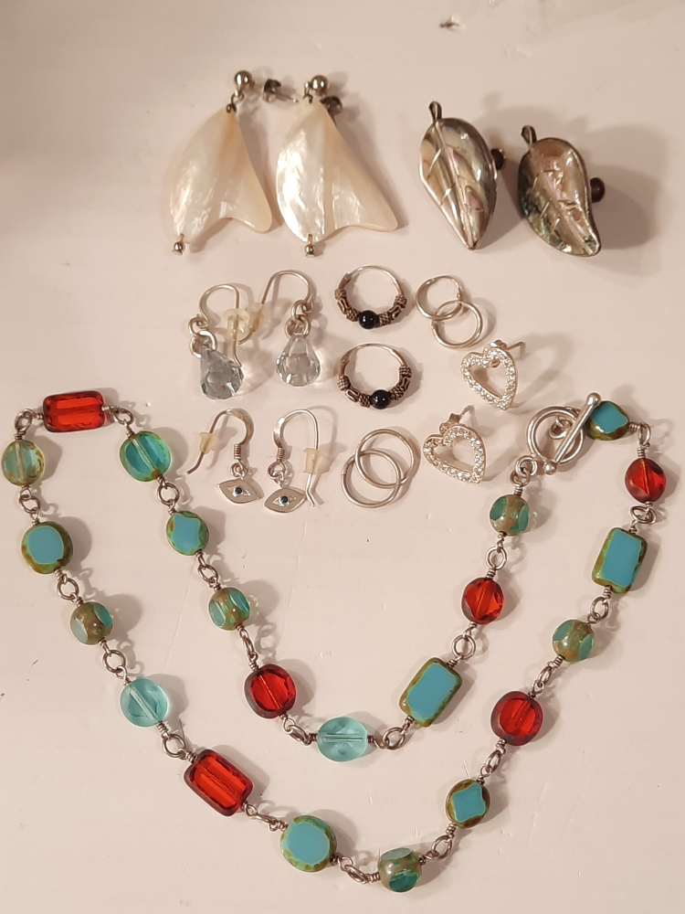 Sterling Silver Jewellery Bundle: Necklace & Earrings