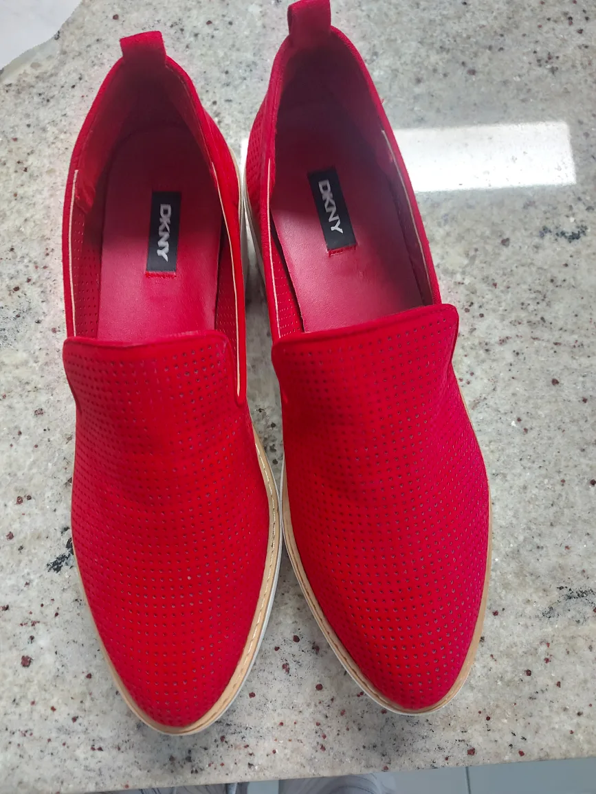 DKNY Red Slip-On Sneakers thumbnail