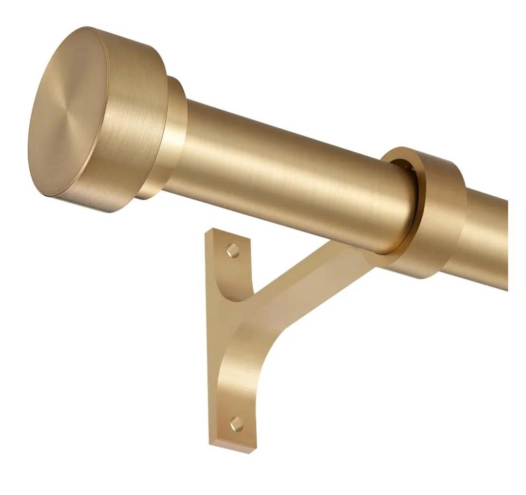 Adjustable (16 - 72 inch) Drapery Curtain Rod - Warm Gold - photo 5