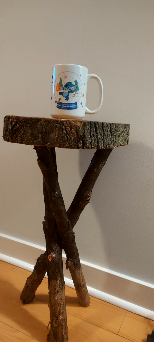 Handmade Wood Slice Side Table 11×59 inch - photo 3