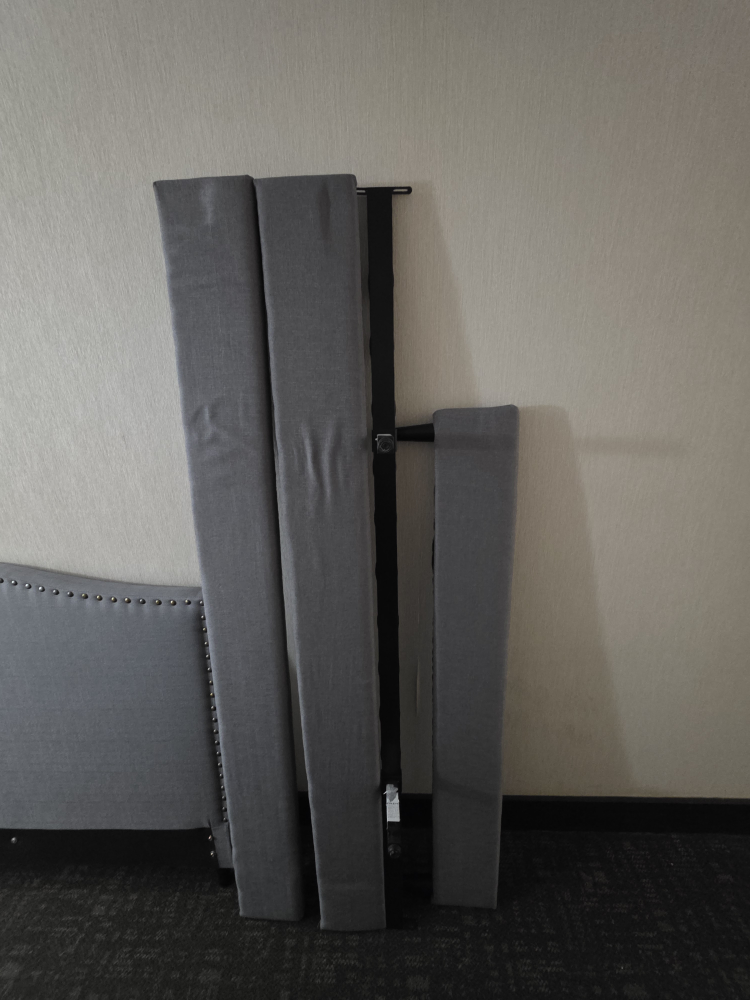 Free Upholstered Headboard Bed - Grey - photo 2