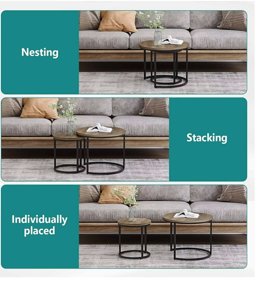 Nesting Coffee Tables - Set of 2 - photo 5