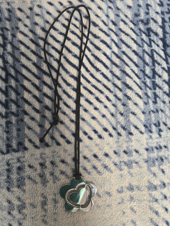 Silver Flower Heart Necklace