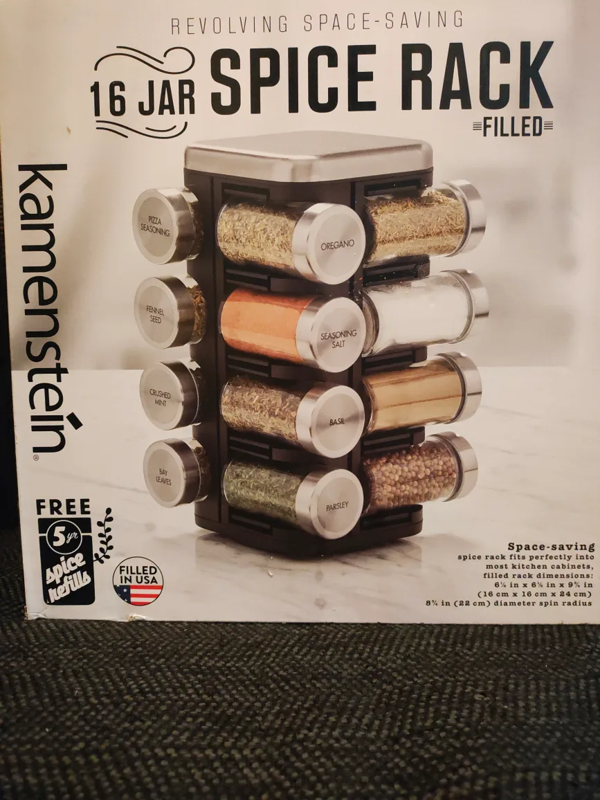 Kamenstein 16-Jar Revolving Spice Rack, Filled thumbnail
