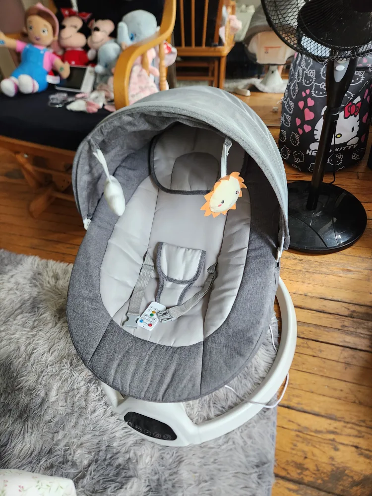 Electric Bluetooth enabled baby Swing - Grey image indicator(3)