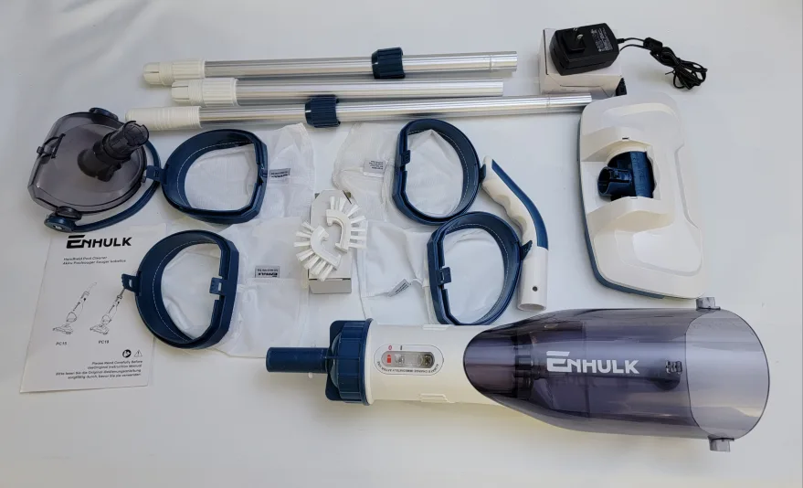 Enhulk Cordless Pool Vacuum 2025 | 13.4” Head, Telescopic Pole image indicator(3)