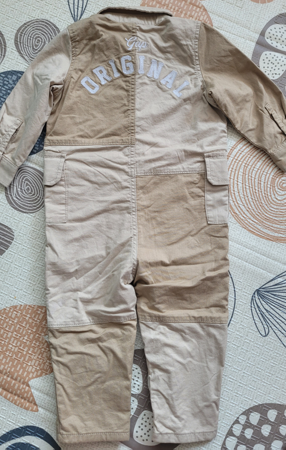 New Baby GAP Colorblock Utility One-Piece 18-24 M - photo 2