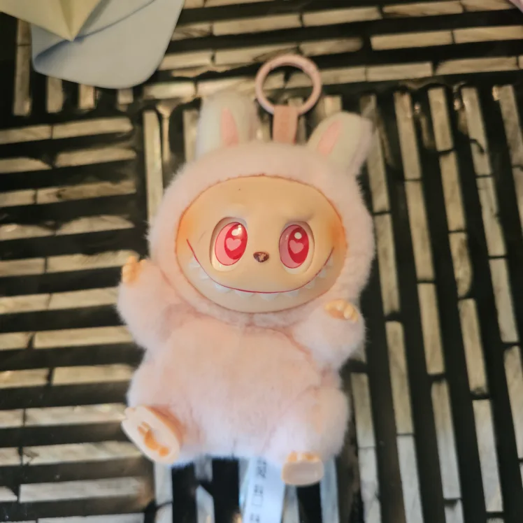 Pop Mart The Monsters Labubu Plush Charm pink thumbnail