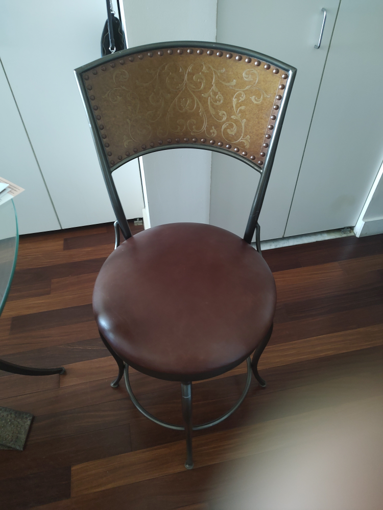 High Top dinner table with Bar Stool Chair - Brown Seat - photo 2