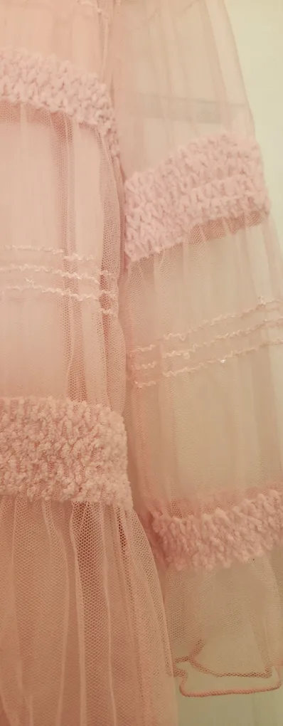 Suzanna Paris Pink Sheer Blouse Size 5 image indicator(3)