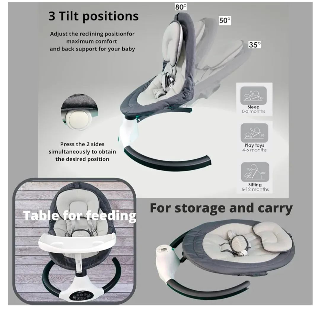 PGB P&Bell Bluetooth Enabled Baby Swing image indicator(8)