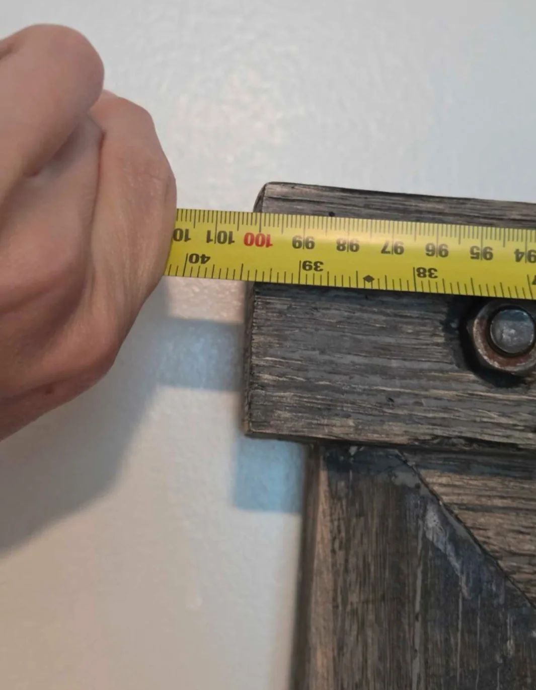 Large Rustic Wood Framed Mirror image indicator(3)