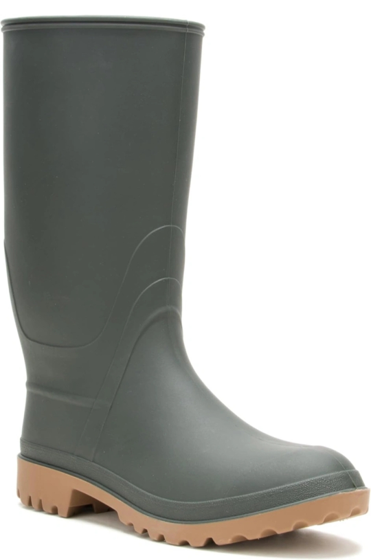 Green Rubber Rain Boots