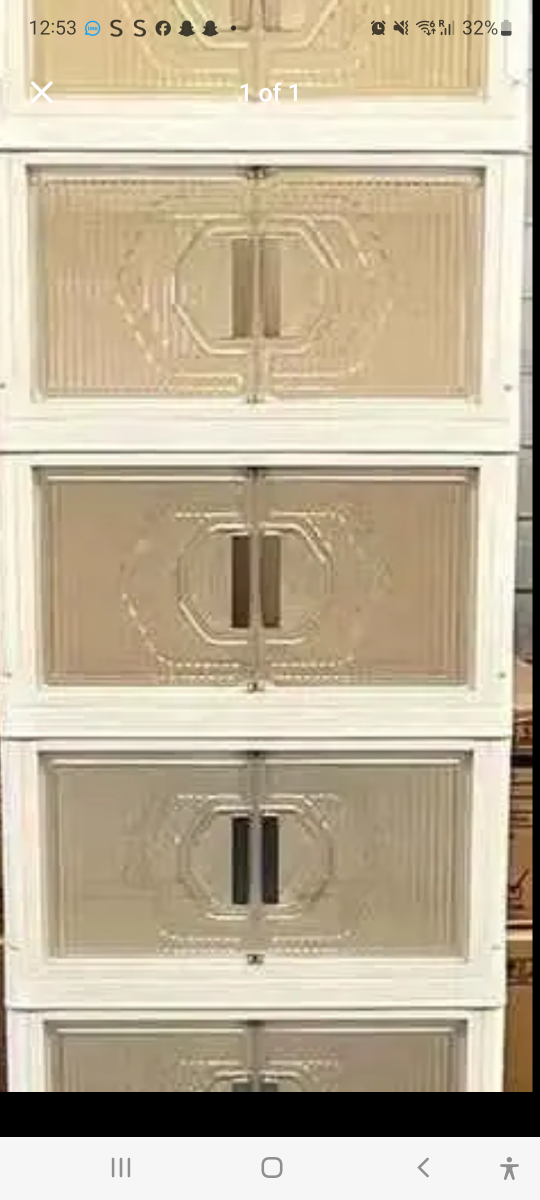 White Plastic Storage Drawers