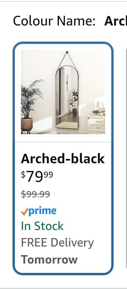 *NEW* (2) Arched Black Mirror - 121.9 x 40.6 cm - photo 4