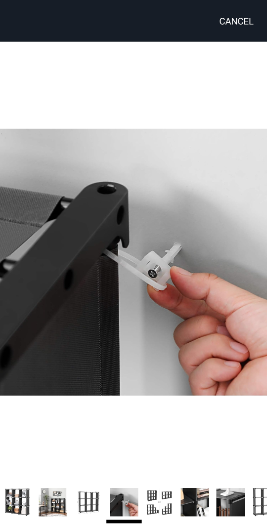 9-Cube Storage Shelf Organizer, Black - photo 4