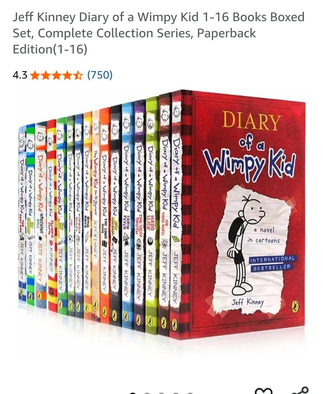 1 to 16 diary of wimpy kids box*new* thumbnail