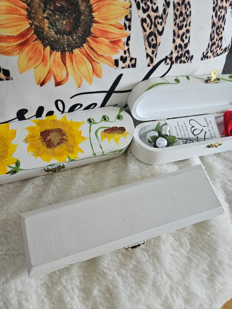 Hand Painted Sunflower Wooden Box image indicator(6)