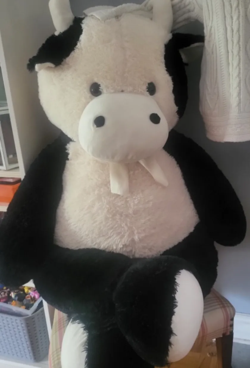 Cow Plush Toy - Black and White thumbnail