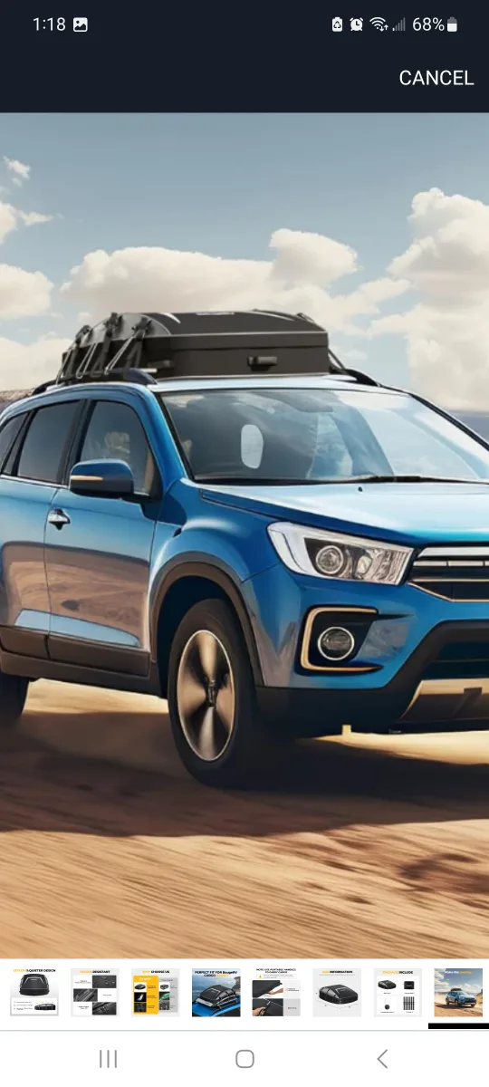 BougeRV Rooftop Cargo Carrier Bag - 39" x 35" x 13" brand new image indicator(8)