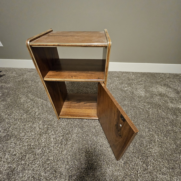 Wooden Side Table with Door - photo 3