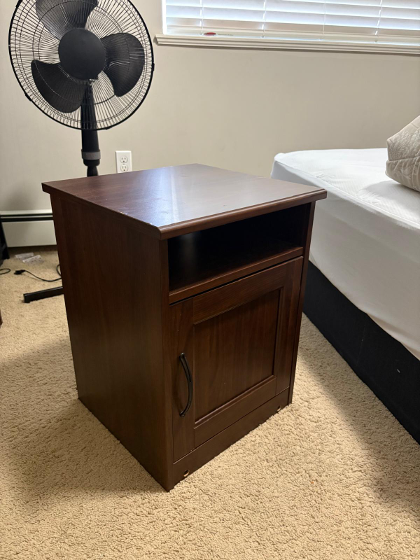 Bedside Table Nightstand with Storage - photo 3