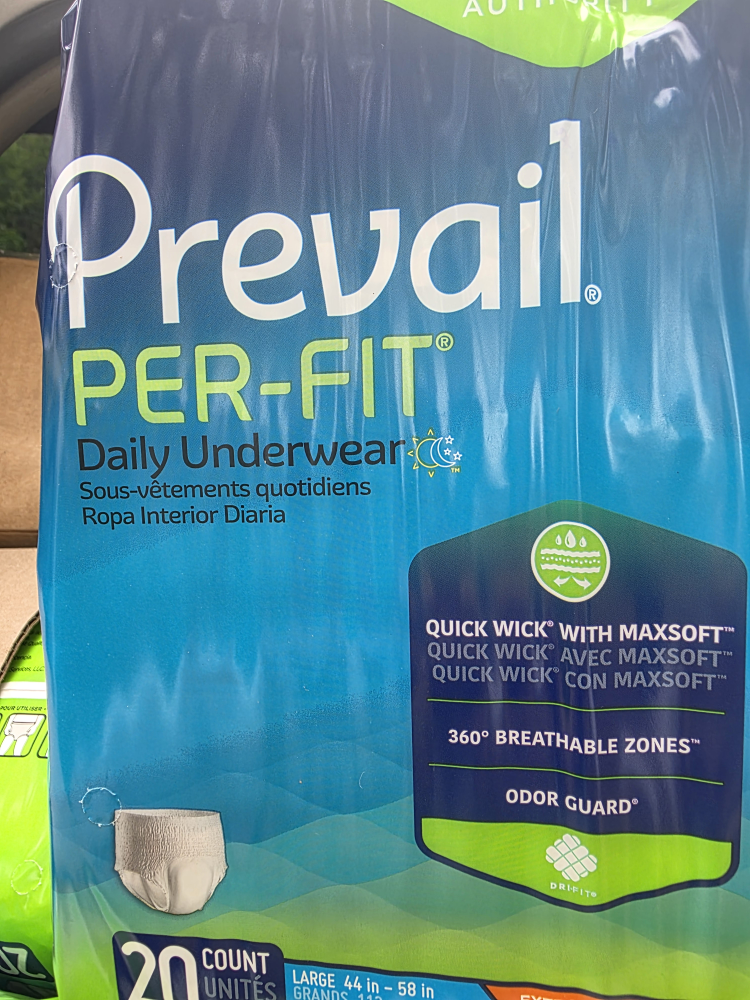 Prevail Per-Fit Daily Underwear, Large 2 box