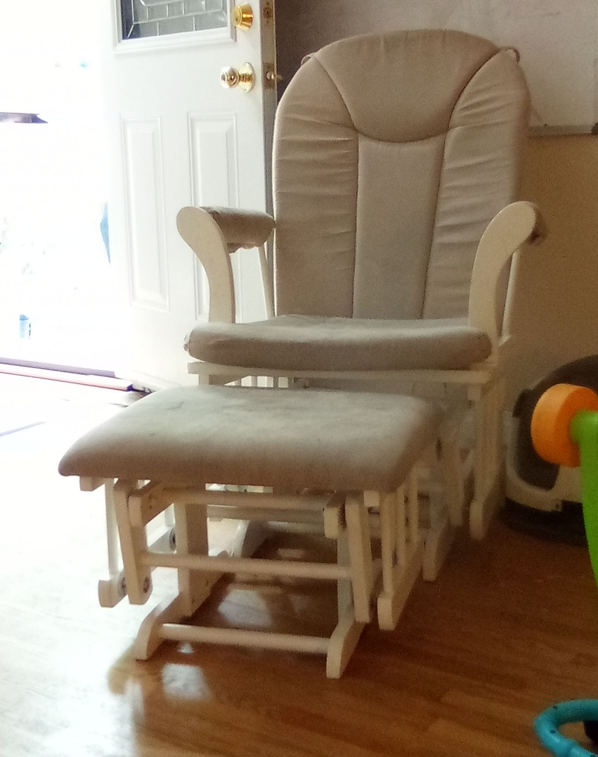 Glider Rocking Chair with Ottoman