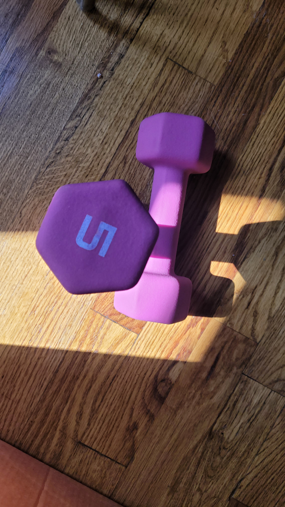 Pink 5 lb Dumbbells - Set of 2 - photo 2