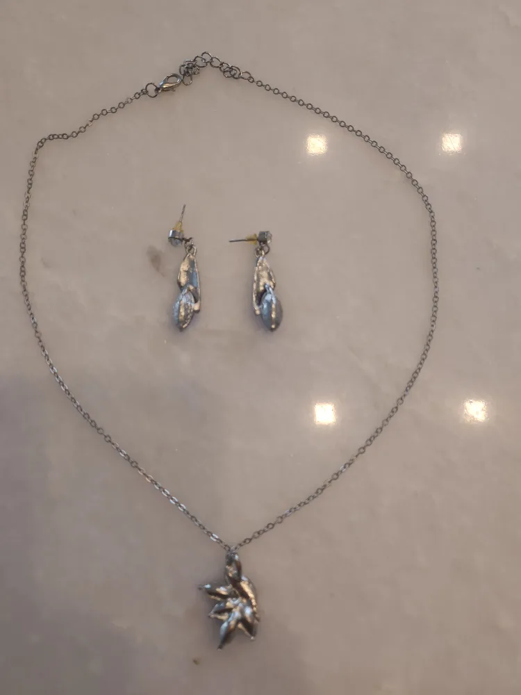 Necklace and Earring Set with Blue Accents image indicator(2)