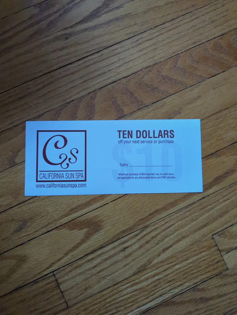 California Sun Spa $10 Voucher thumbnail