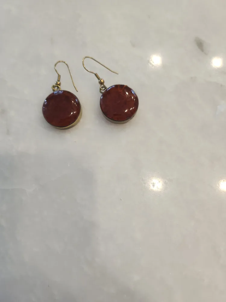 Round Dangle Earrings with Floral Box thumbnail