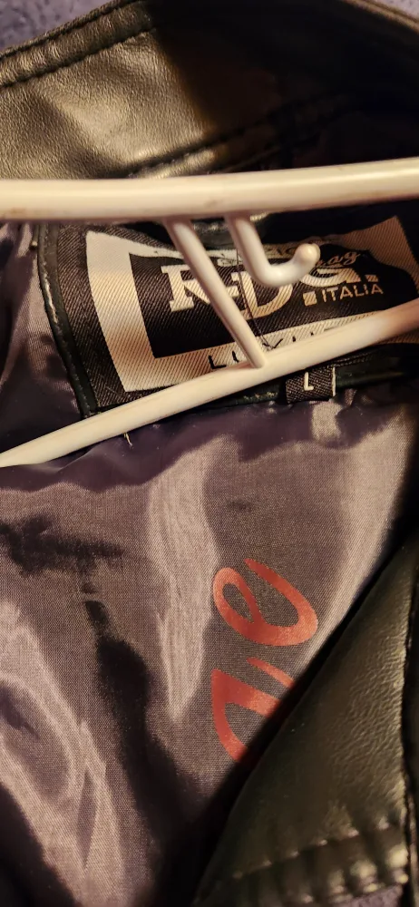 NEW RDZ Italia Black Faux Leather Jacket - Size L image indicator(2)