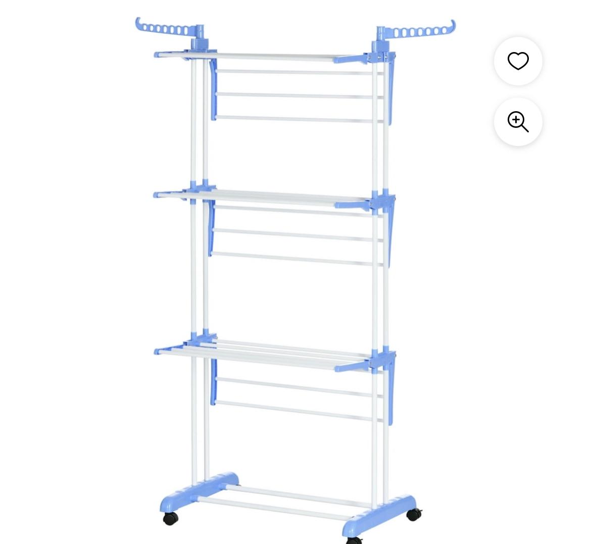 Clothes Drying Rack - Blue & White - photo 2