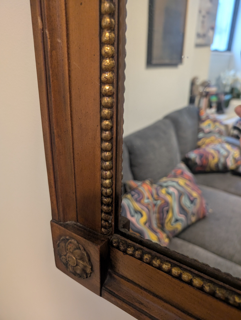 Large Vintage Mirror - mid century with gorgeous detail - photo 3