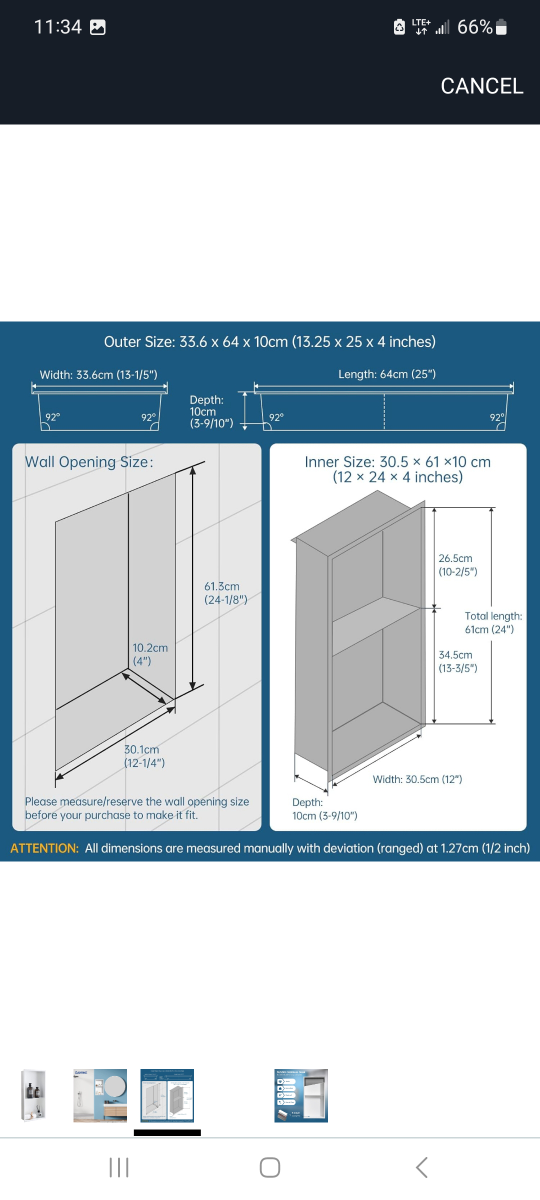 New DAYONE Stainless Steel Shower Niche 12x24 brand new - photo 3