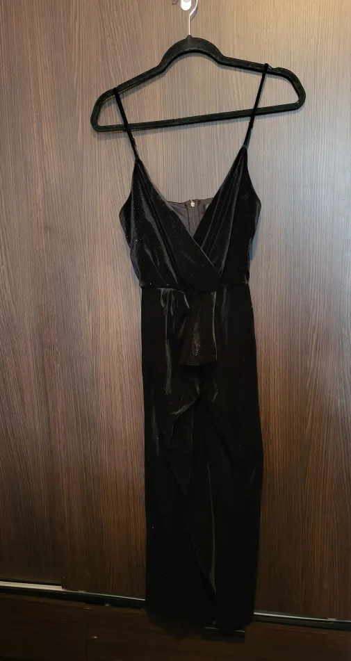 Dynamite Wrap Bodycon Velvet Dress Size: Medium image indicator(2)