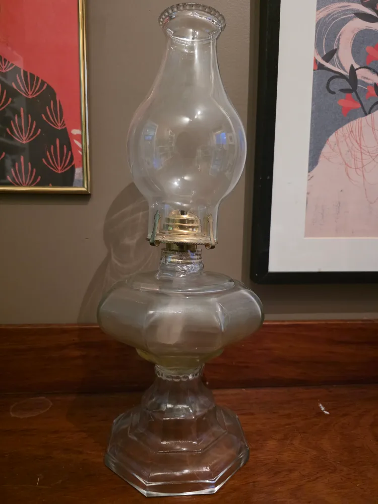 Vintage Glass Oil Lamp