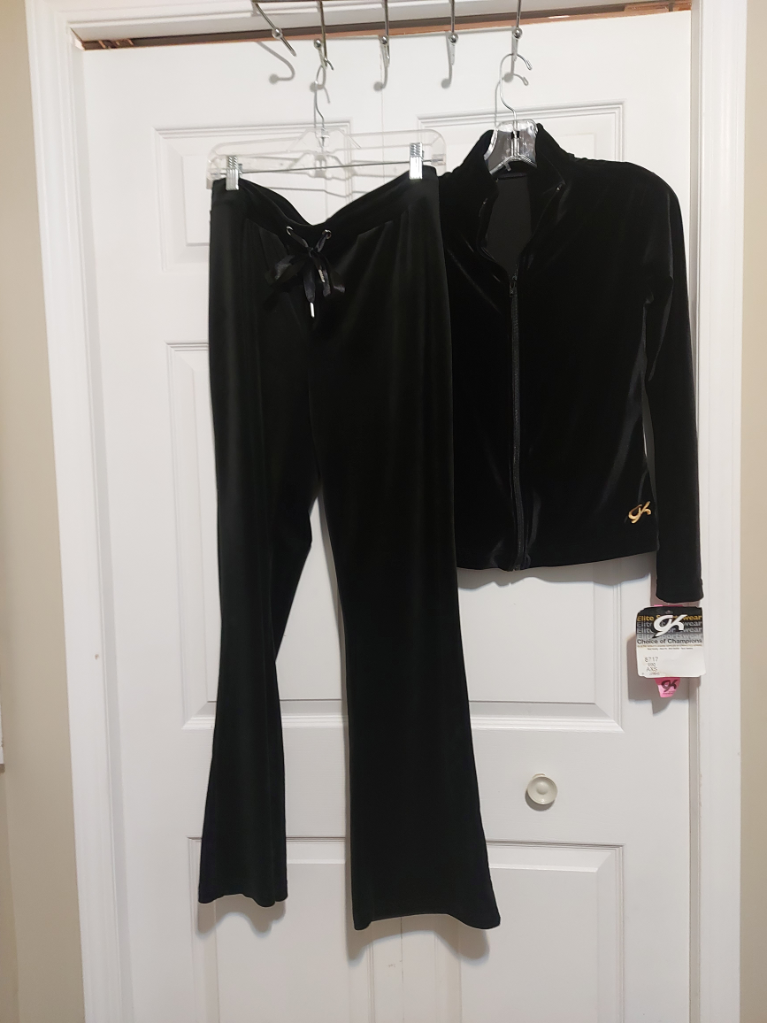 GK Elite Black Velvet Tracksuit - Size XL