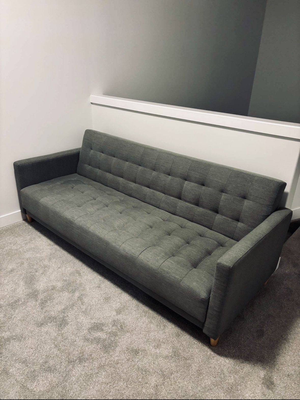 Grey Futon Sofa Bed - photo 4