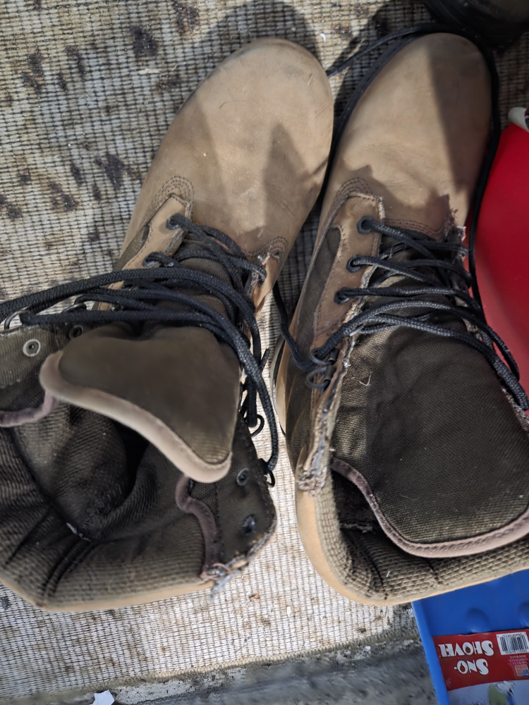 Used Brown Leather Work Boots