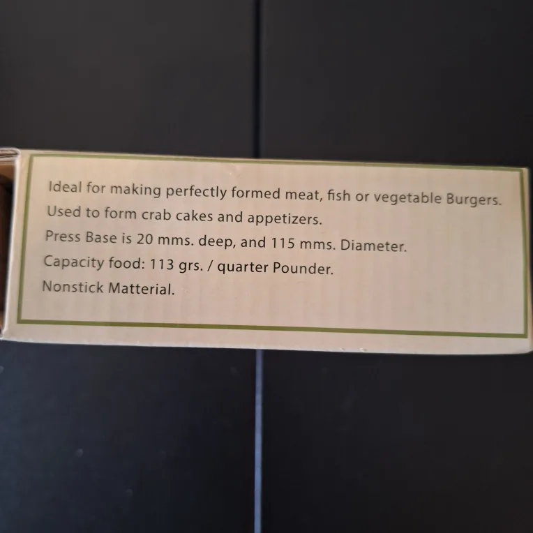 Burger Press Kit - New in Box image indicator(6)