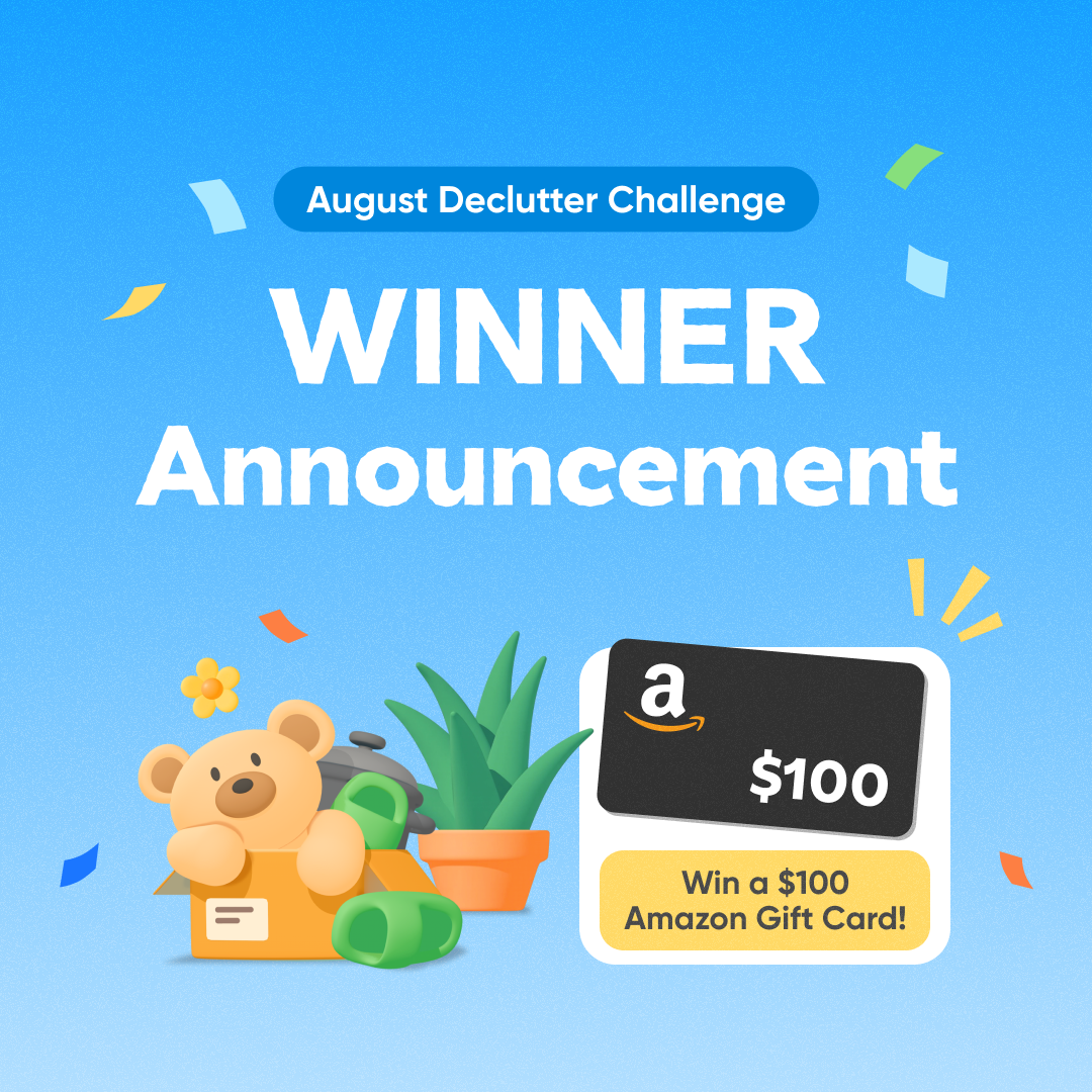 August Declutter Winner Announcement 🥇