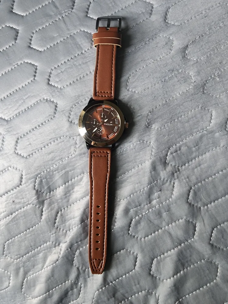 Raglan Brown Leather Strap Watch brand new thumbnail