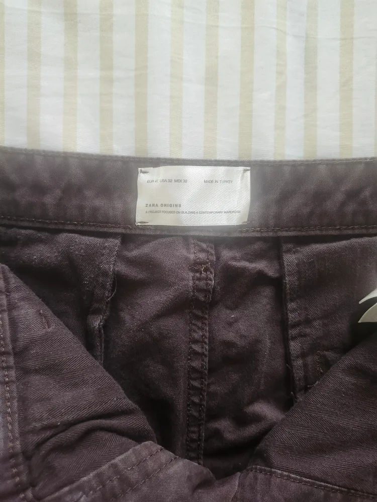 Zara Origins Brown Pants - Size 42 image indicator(3)