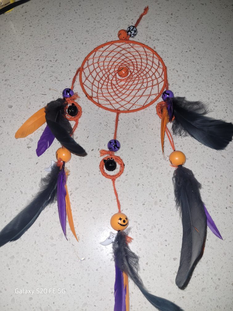 Halloween Dream Catcher - Orange & Purple