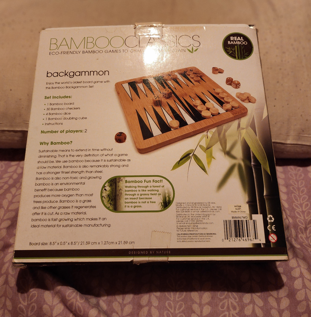 Bamboo Classics Backgammon Set CASH ONLY - photo 2